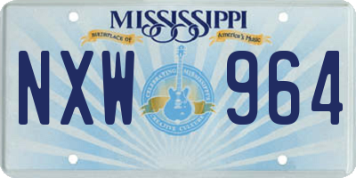 MS license plate NXW964