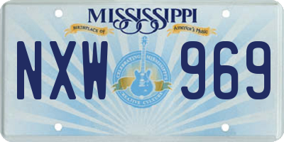 MS license plate NXW969