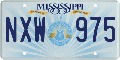 MS license plate NXW975