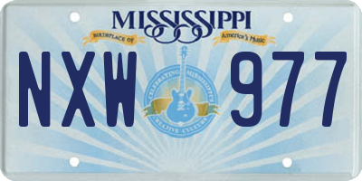 MS license plate NXW977
