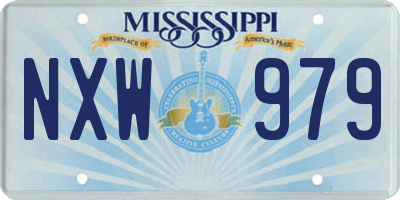 MS license plate NXW979
