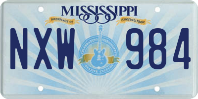 MS license plate NXW984