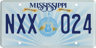MS license plate NXX024