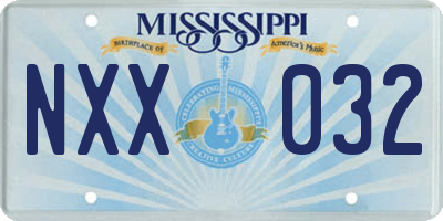 MS license plate NXX032