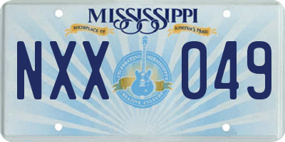 MS license plate NXX049