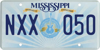 MS license plate NXX050