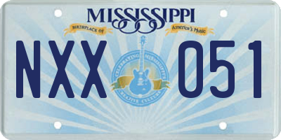 MS license plate NXX051