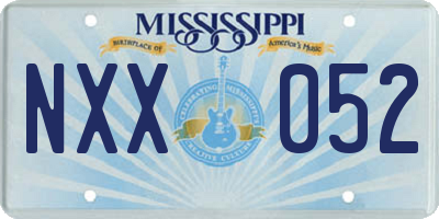 MS license plate NXX052