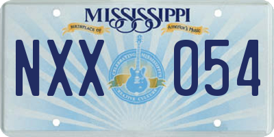 MS license plate NXX054