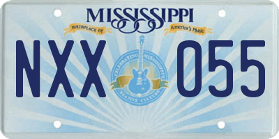 MS license plate NXX055