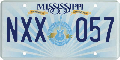 MS license plate NXX057