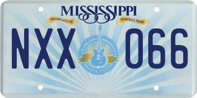 MS license plate NXX066
