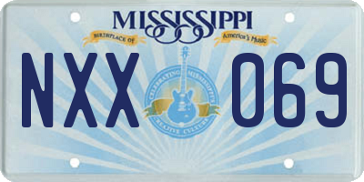 MS license plate NXX069