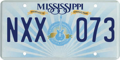 MS license plate NXX073