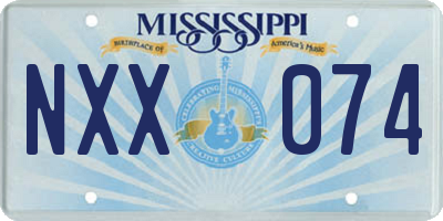 MS license plate NXX074
