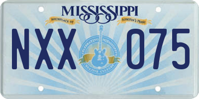 MS license plate NXX075