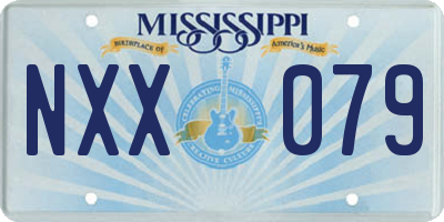 MS license plate NXX079