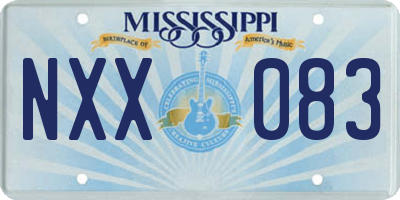 MS license plate NXX083