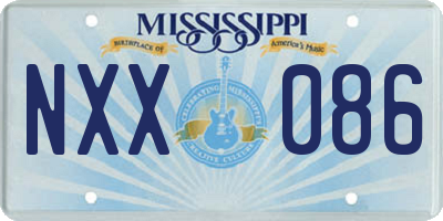 MS license plate NXX086