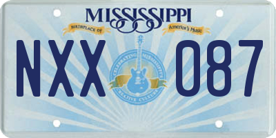 MS license plate NXX087