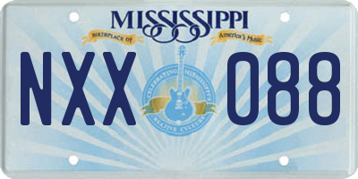MS license plate NXX088