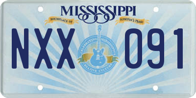 MS license plate NXX091