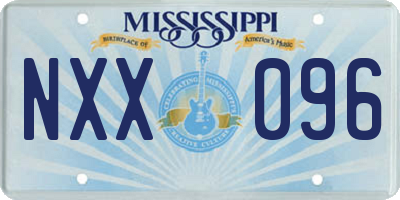 MS license plate NXX096