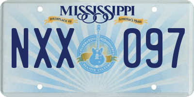 MS license plate NXX097
