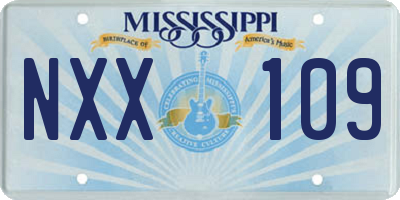 MS license plate NXX109
