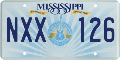 MS license plate NXX126