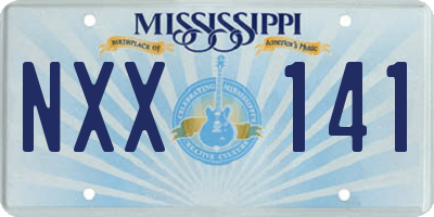 MS license plate NXX141