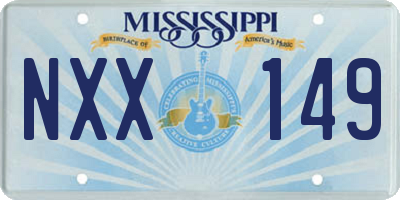 MS license plate NXX149