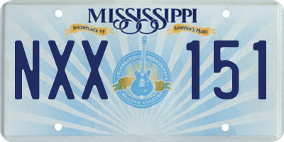 MS license plate NXX151