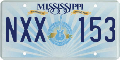 MS license plate NXX153
