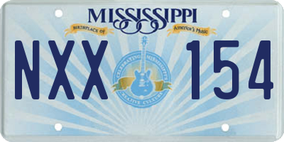 MS license plate NXX154