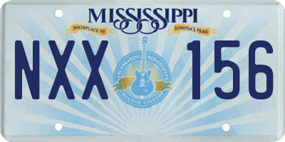MS license plate NXX156