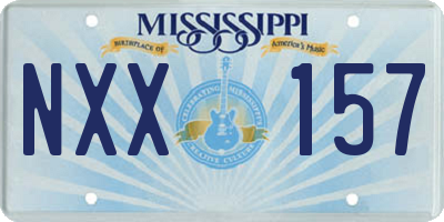 MS license plate NXX157