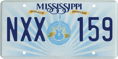 MS license plate NXX159