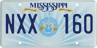 MS license plate NXX160