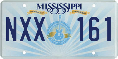 MS license plate NXX161