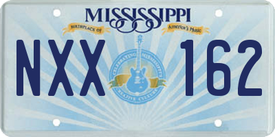 MS license plate NXX162