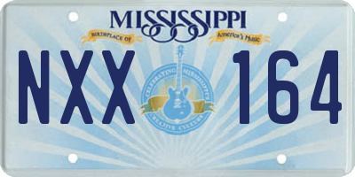 MS license plate NXX164