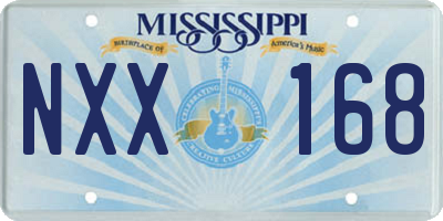 MS license plate NXX168