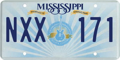 MS license plate NXX171