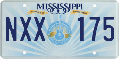 MS license plate NXX175