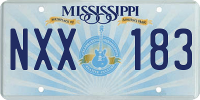 MS license plate NXX183
