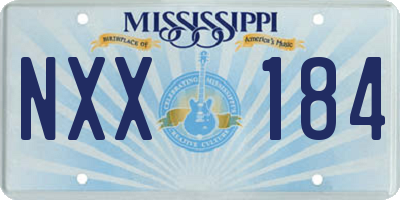 MS license plate NXX184