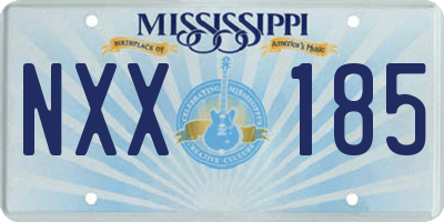 MS license plate NXX185