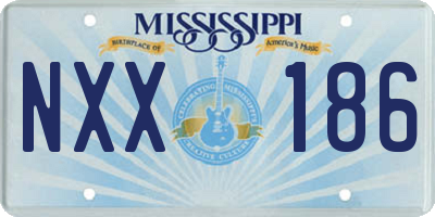 MS license plate NXX186