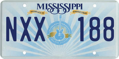 MS license plate NXX188